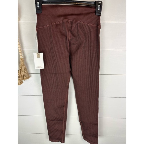 NWT Good American WIDE RIB SHINE CLEAN SEAMLESS LEGGINGS XS/S - Picture 5 of 5